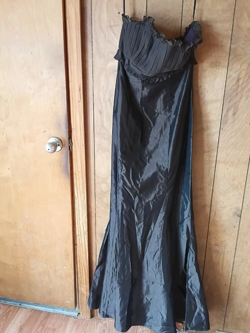 Jim Hjelm Occasions Style 5716 Dark Brown Formal Bridesmaid Gown Size 6